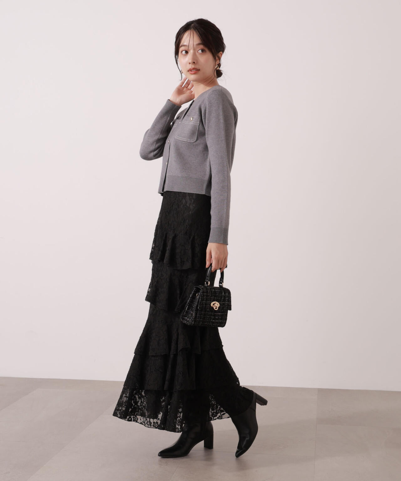 ランダムティアードレーススカート | PROPORTION BODY DRESSING