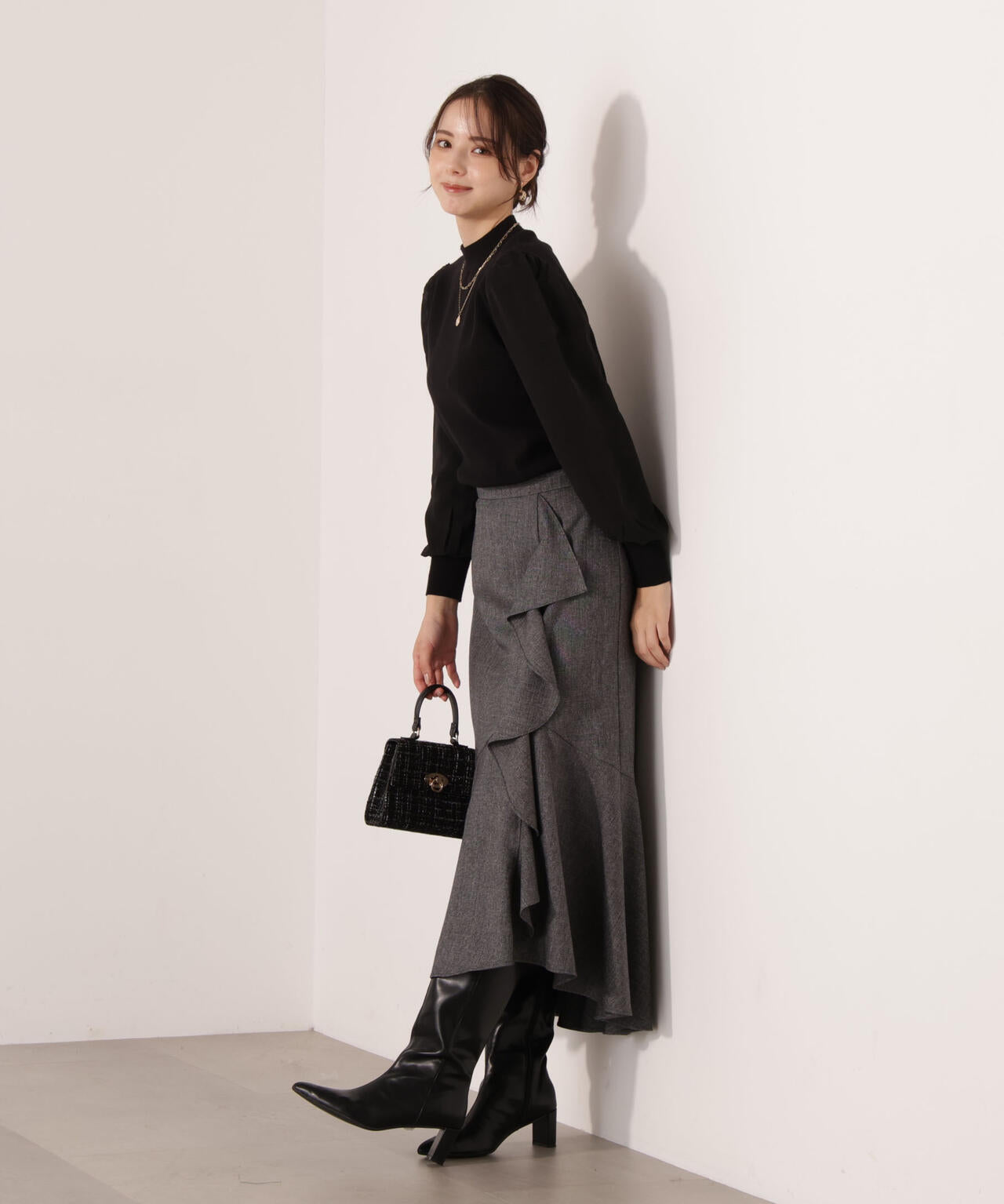 加藤栞さん着用】ラッフルディテールスカート | PROPORTION BODY