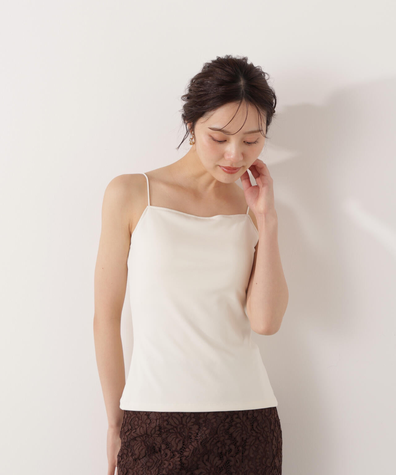 ちら見えガード安心カップ付キャミソール | PROPORTION BODY DRESSING