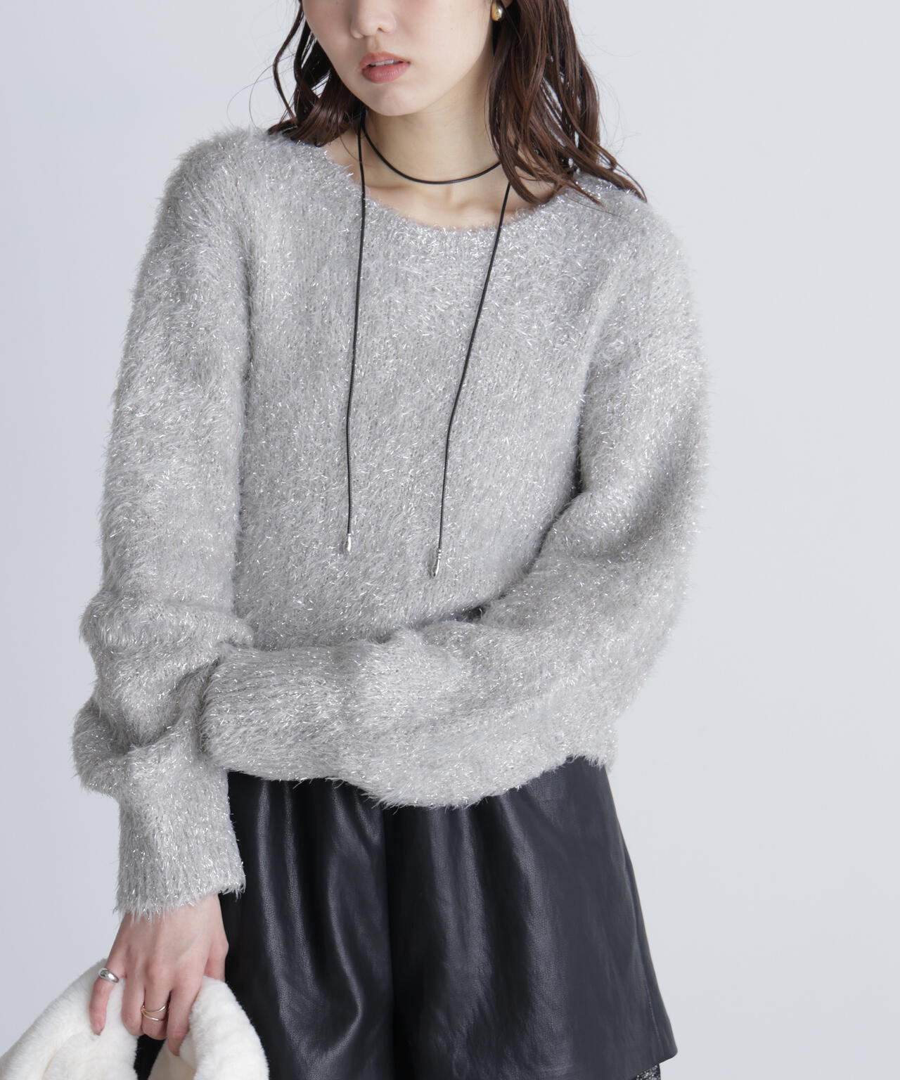 ラメフェザープルオーバーニット | FREE'S MART（フリーズマート