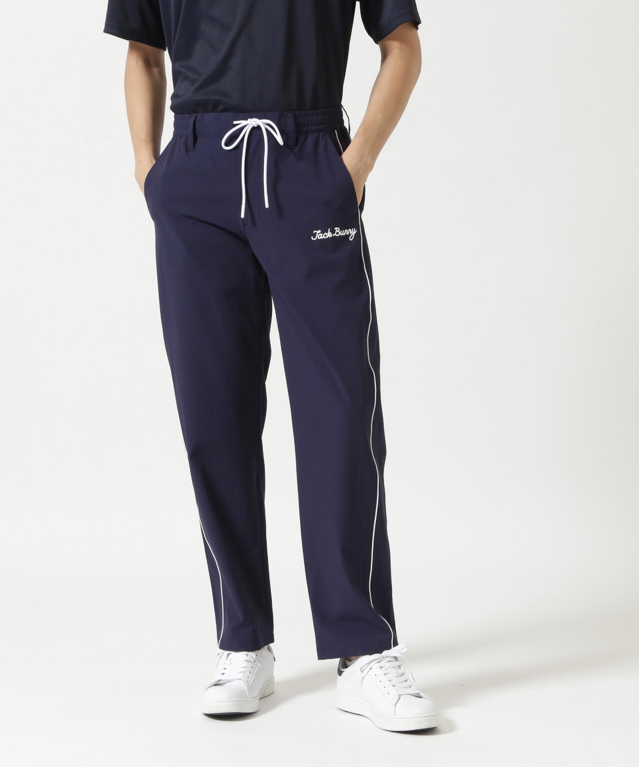 新品 ジャックバニー 撥水3レイヤーコーティングパンツ(4)サイズM/紺