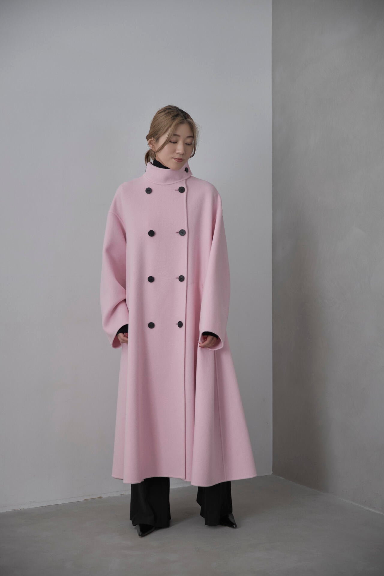 ソフトウールリバースタンドカラーコート | LE PHIL（ル フィル