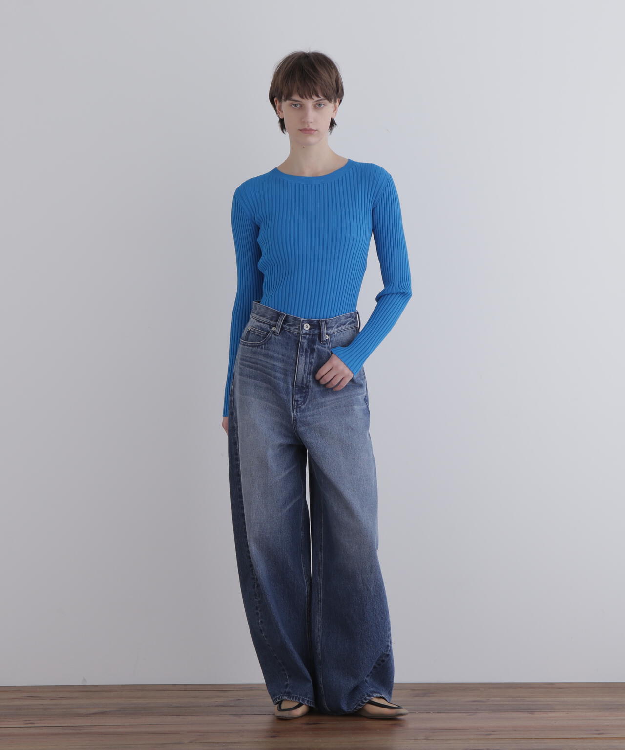 ワイドリブロングスリーブニット | LE PHIL（ル フィル） ｜【公式