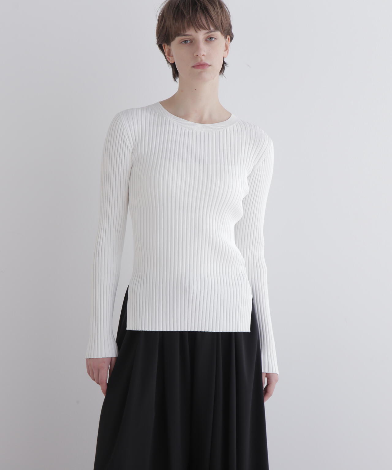 ワイドリブロングスリーブニット | LE PHIL（ル フィル） ｜【公式