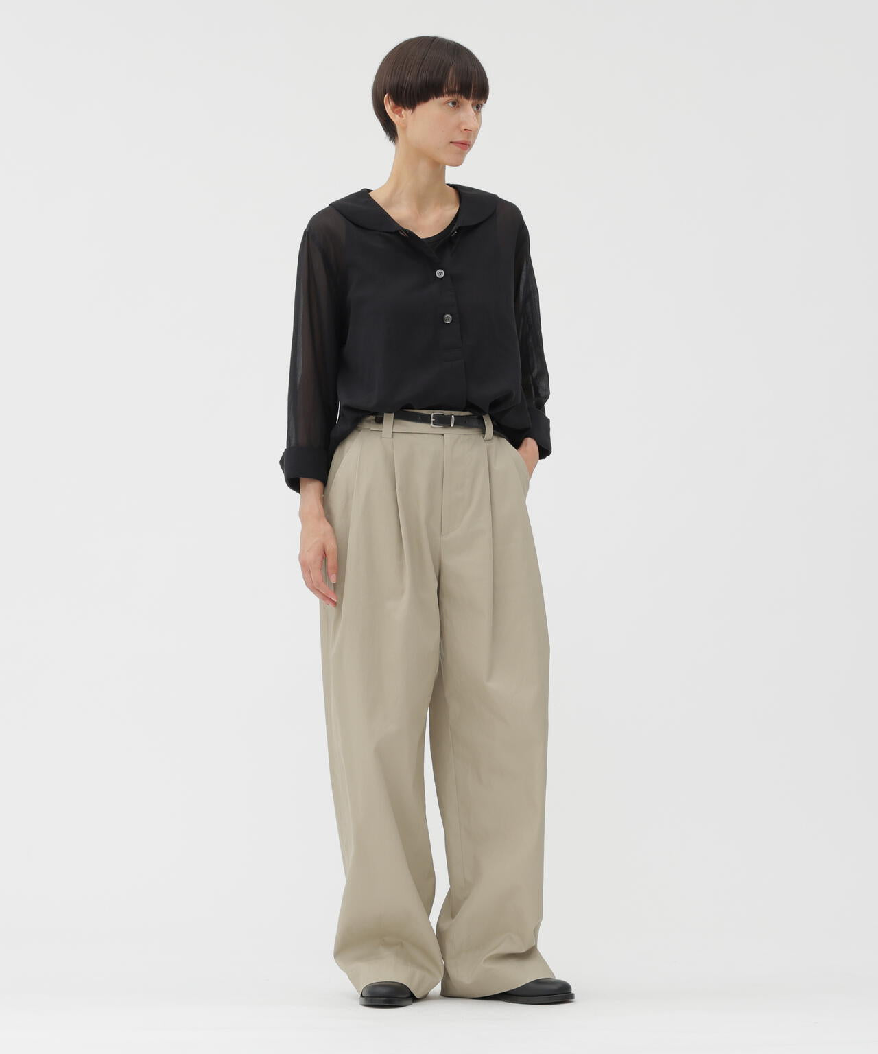 COTTON SILK CHIFFON SHIRT | MARGARET HOWELL（マーガレット