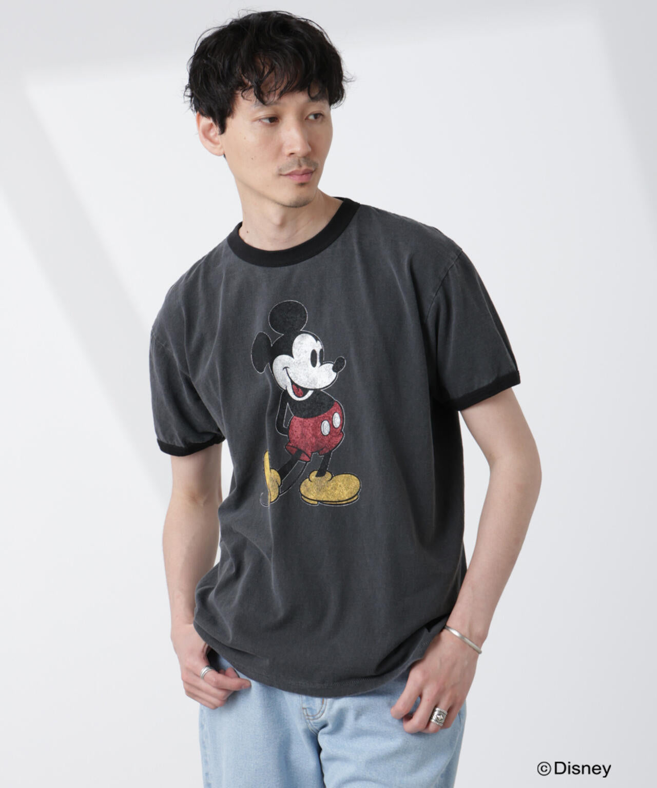 NJ/CLUB」ミッキーマウス / フェードリンガーTシャツ半袖 | NANO