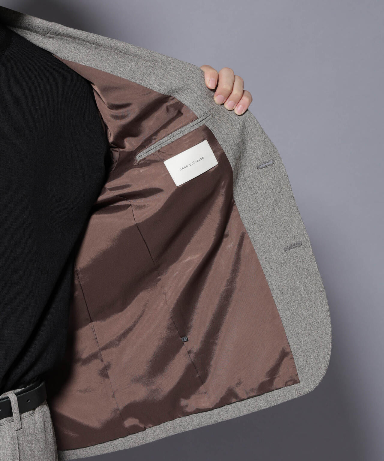 N JACKET BASIC｣ 洗えるMIXツイードストレッチジャケット(セットアップ