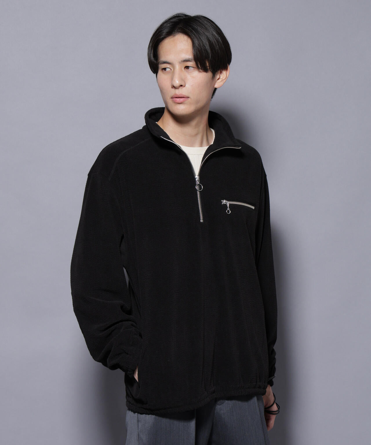 モールJQDコーデュロイハーフジッププルオーバー | NANO universe