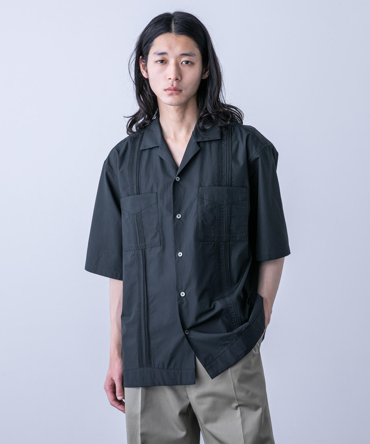 HOTEL PALACE(オテルパラス)」オープンカラーキューバシャツ | NANO