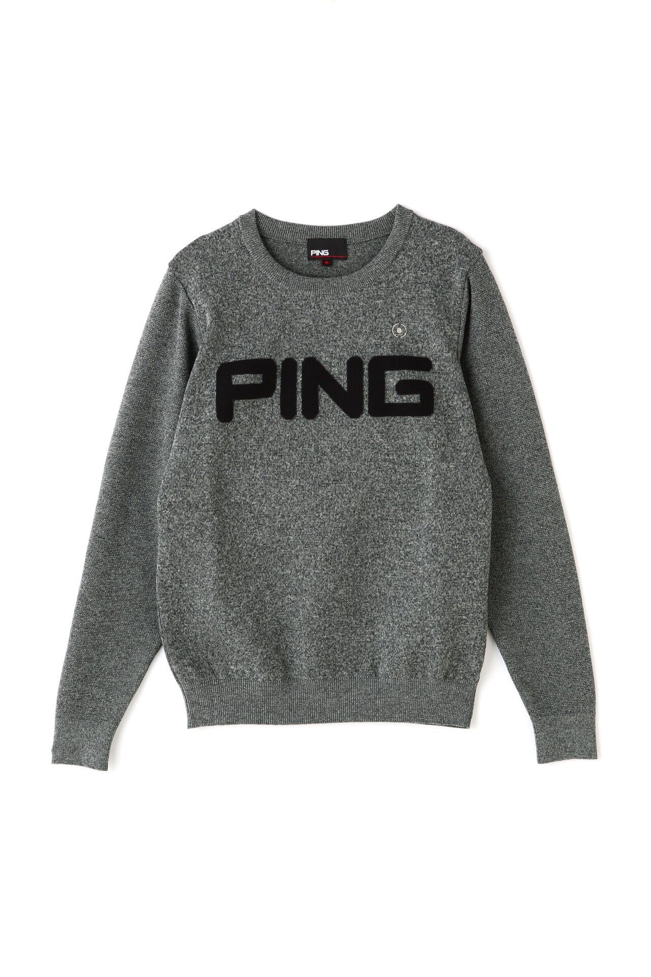 PING APPAREL】PINGロゴパイルジャガードクルーネックニットプル