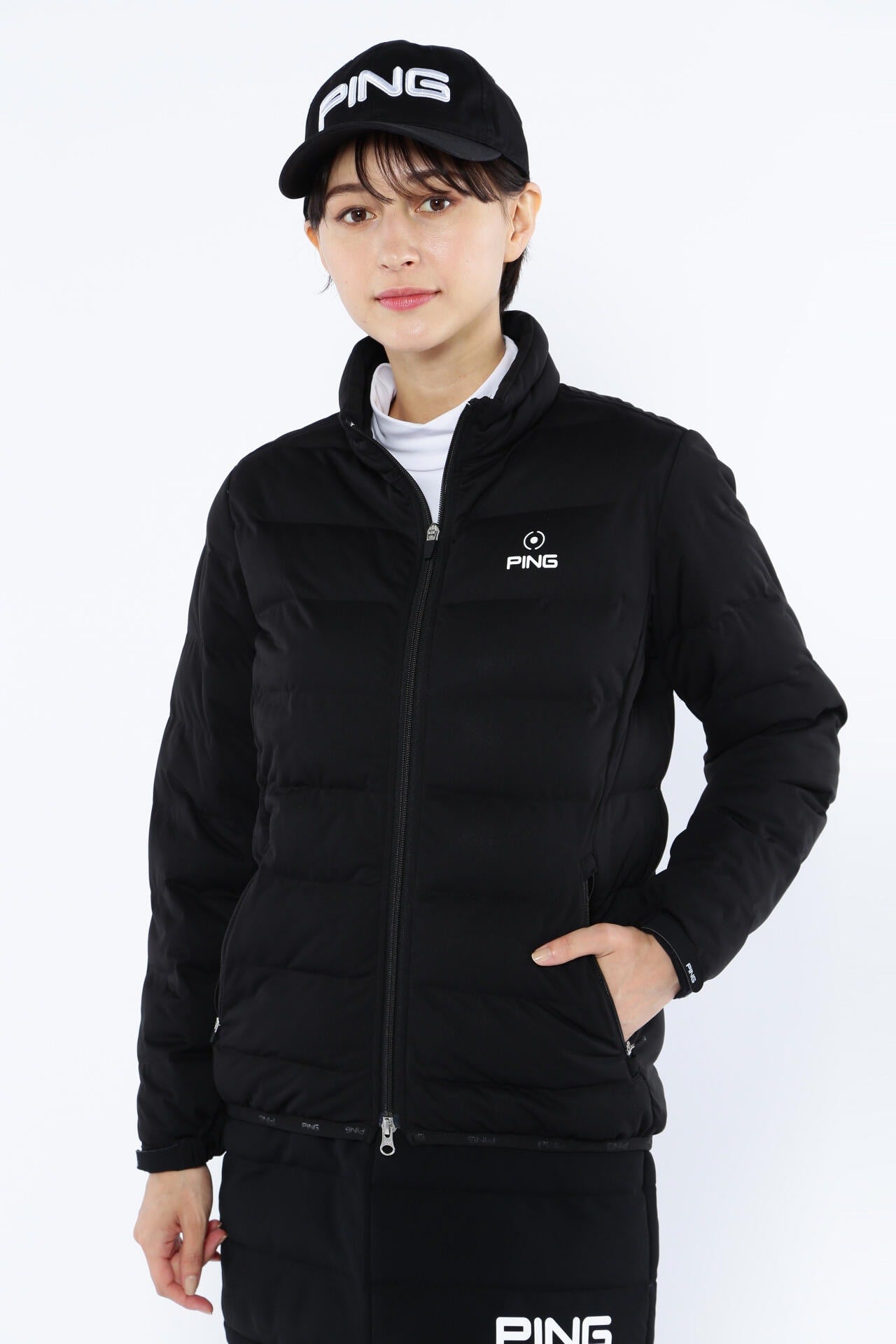 PING APPAREL】 Arizona rock camo柄ストレッチラミネート中綿ブルゾン