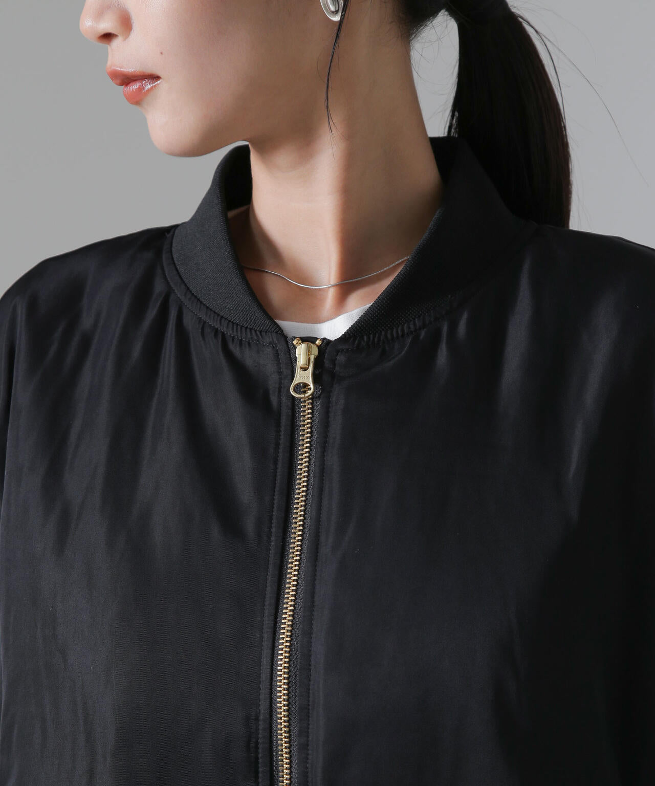 バックギャザーMA-1ブルゾン | NANO universe（ナノ・ユニバース