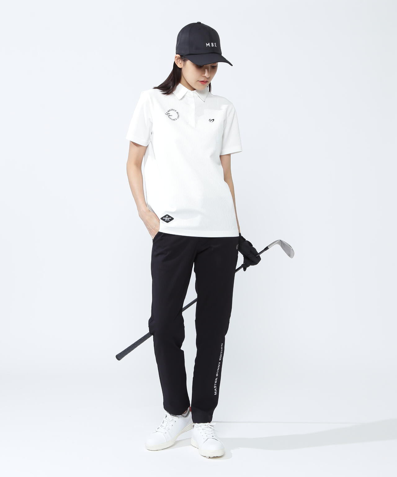 ストライプサッカー4WAYストレッチ半袖ポロシャツ | MASTER BUNNY