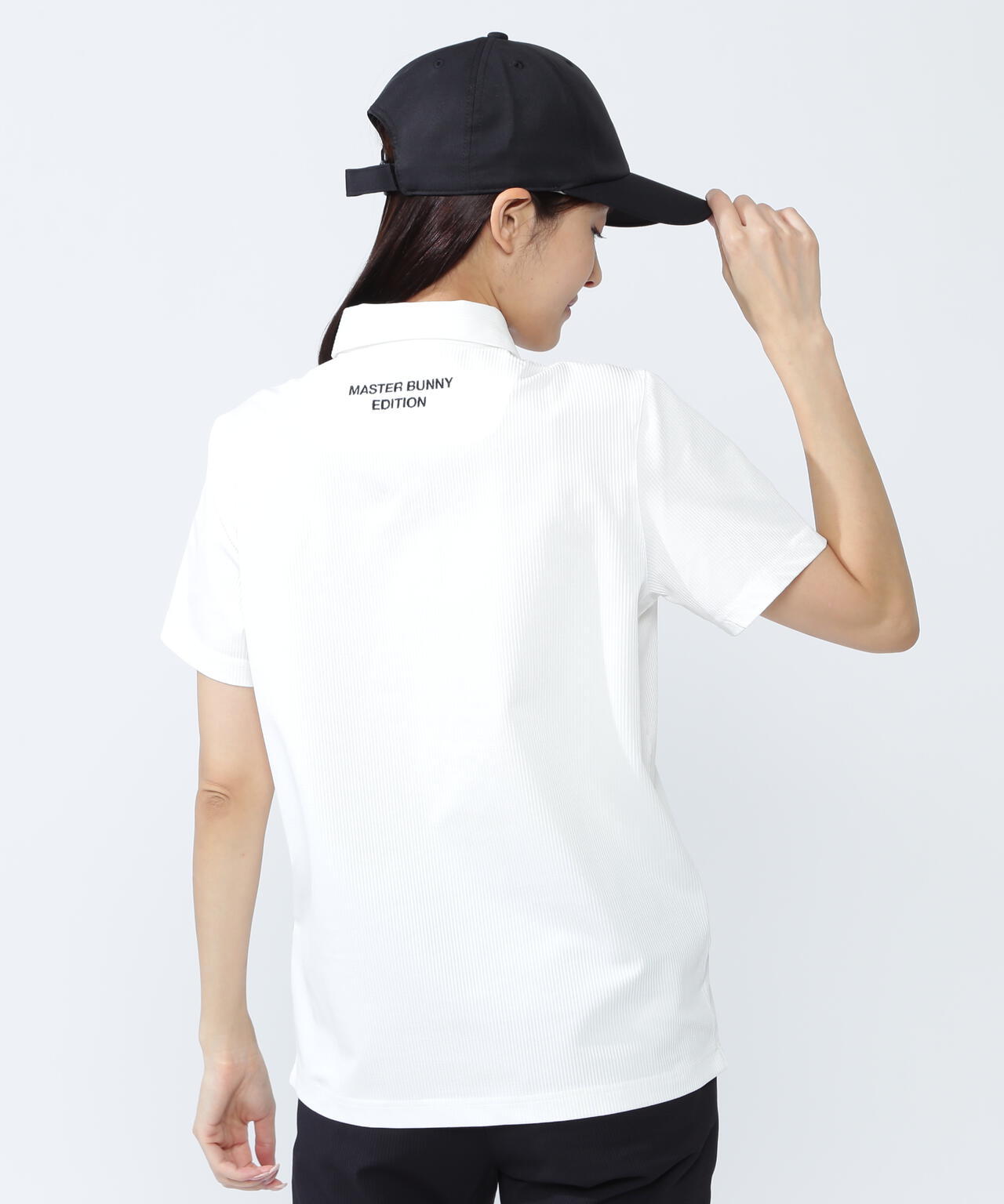 ストライプサッカー4WAYストレッチ半袖ポロシャツ | MASTER BUNNY