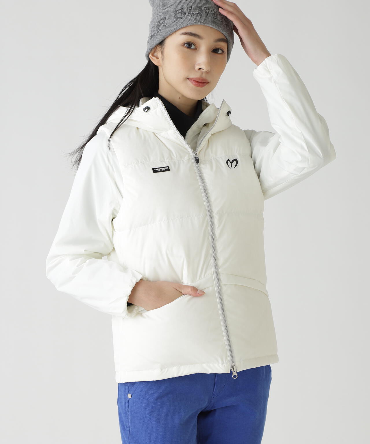 マスターバニー 蓄熱 中綿スニード オフホワイト レディース ゴルフ