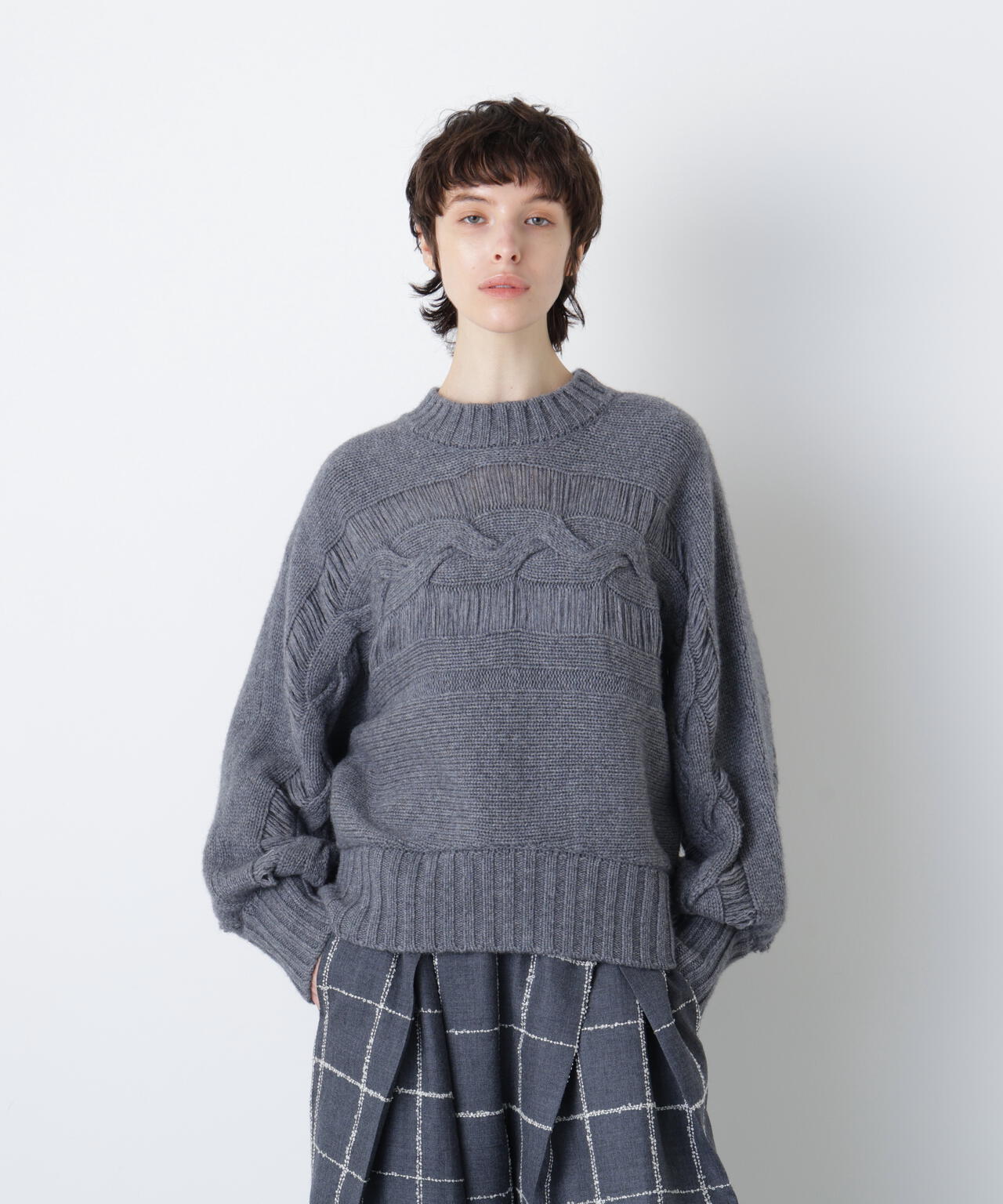 ウールカシミヤケーブルニット | hLM（エイチエルエム） ｜【公式