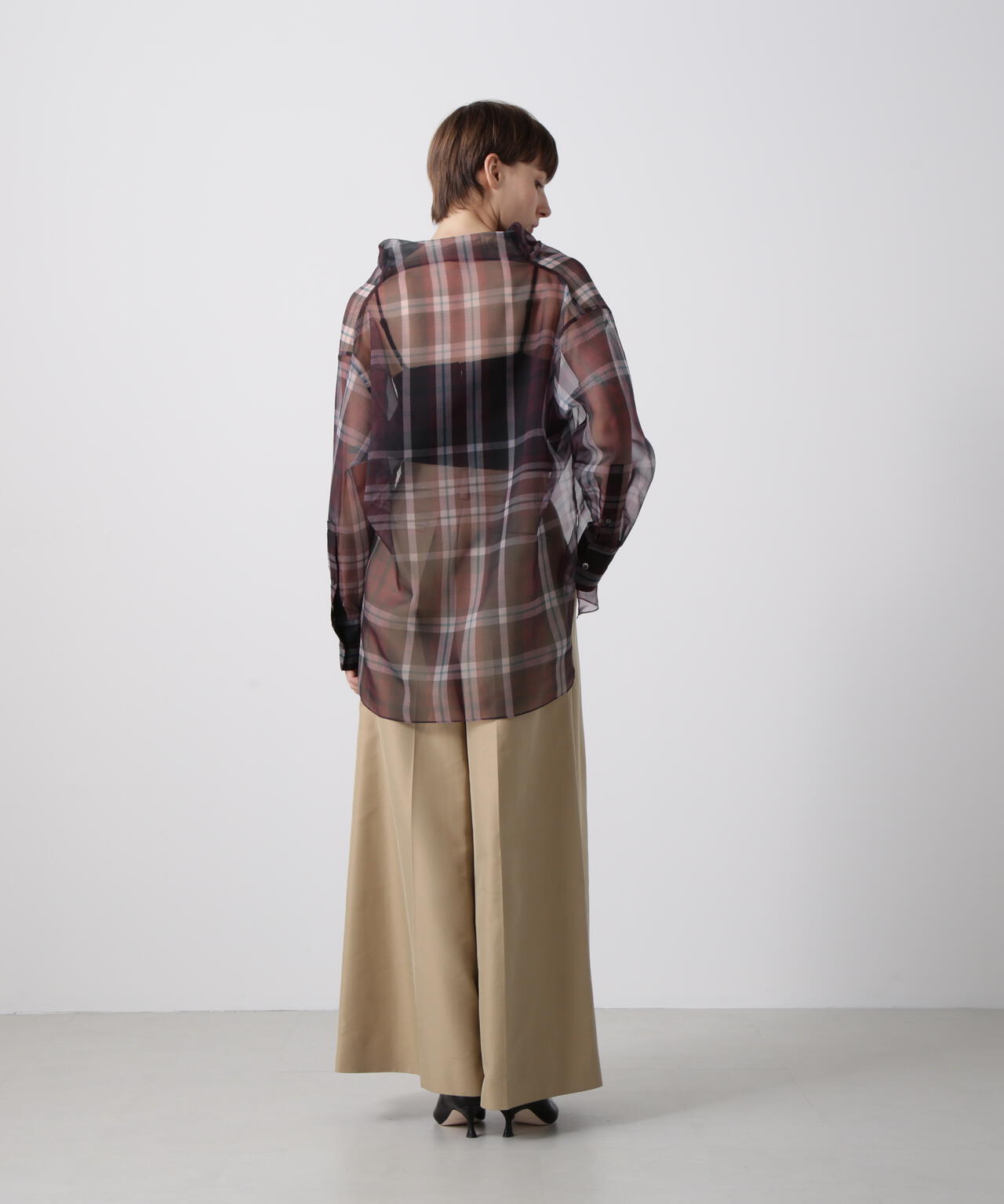 シアーチェックブラウス | hLM（エイチエルエム） ｜【公式】通販mix