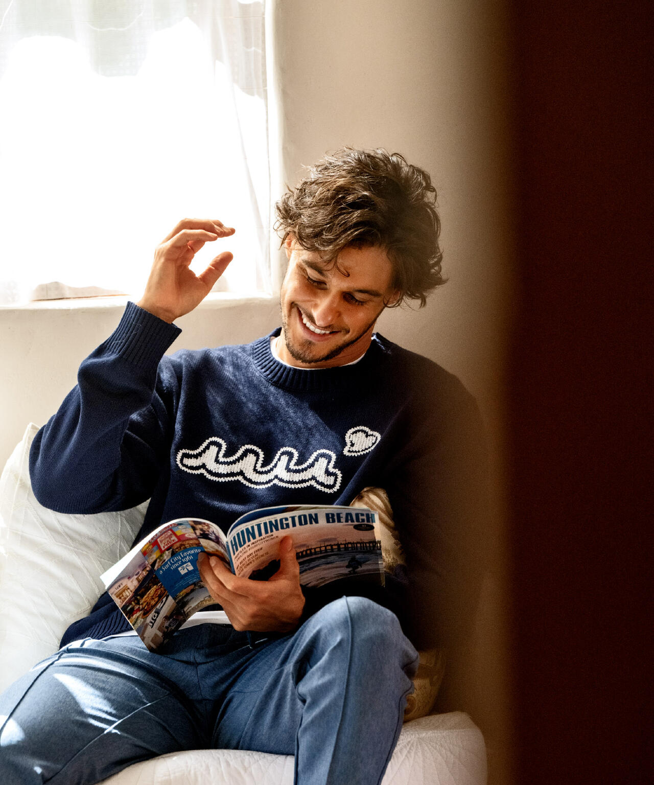 muta MARINE/ムータ マリン/別注 WAVE CREW KNIT | ROYAL FLASH