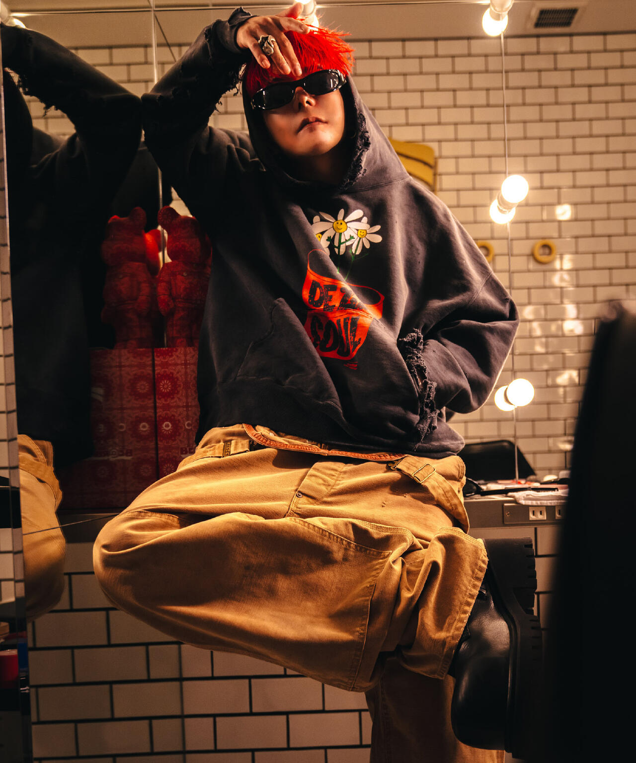 SAINT MICHAEL/セント マイケル/DLS_HOODIE/DE LA SOUL/BLACK | ROYAL