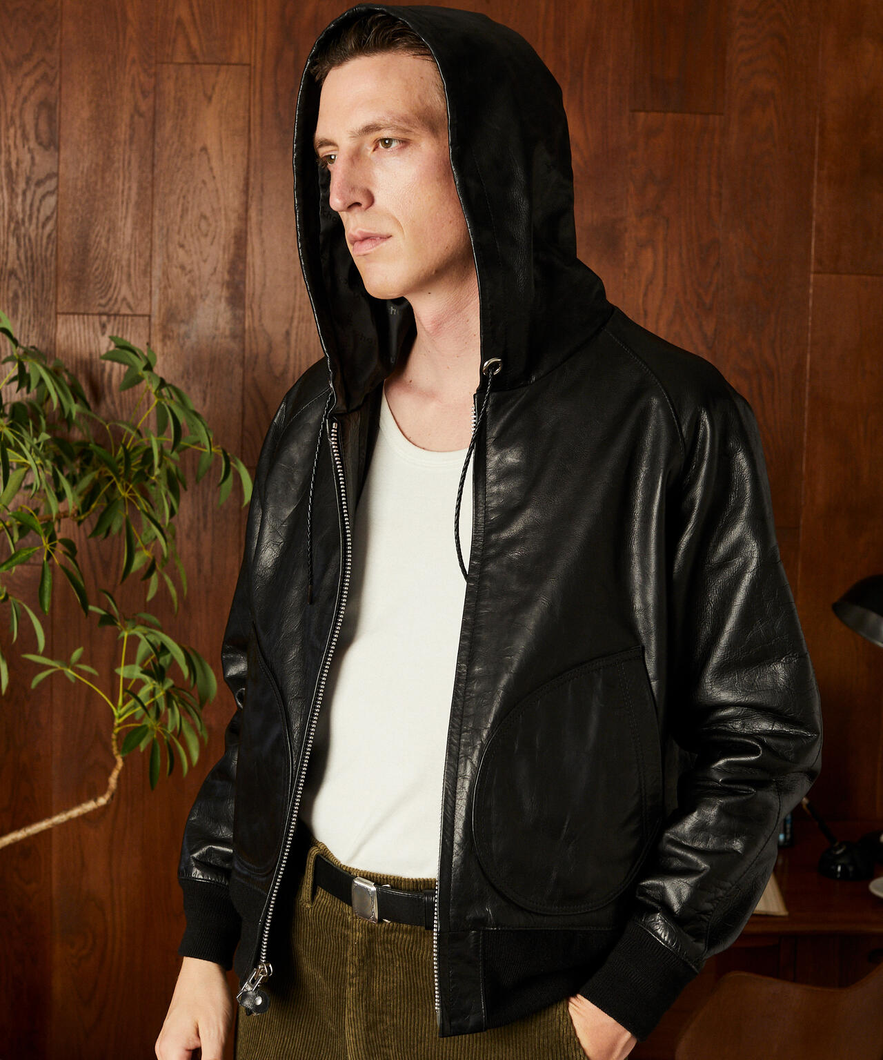 LEATHER HOOED JACKET/レザー フーデッドジャケット | Schott