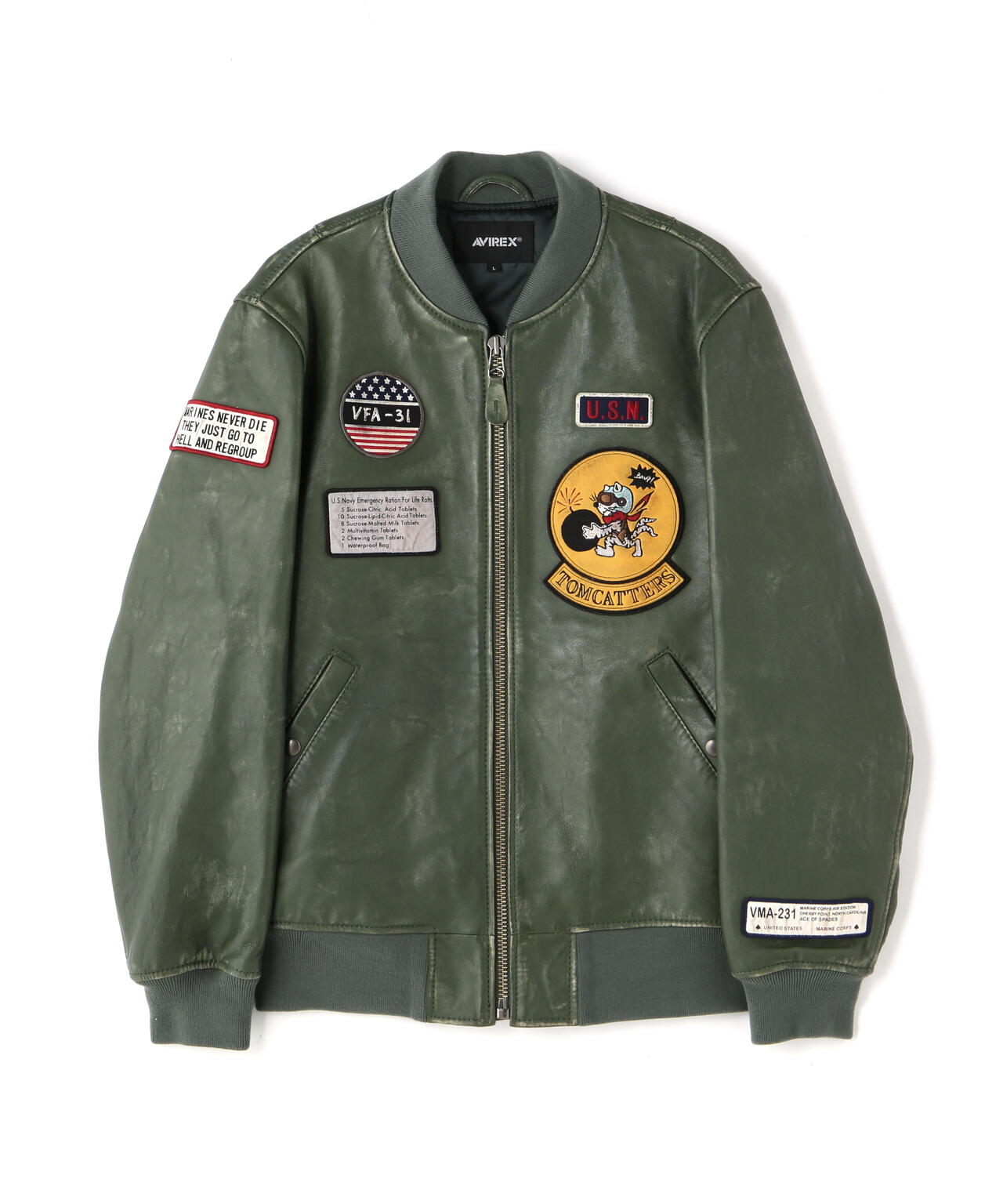 AGED LEATHER BLOUSON TOMCATTERS / エイジド レザー ブルゾン トム