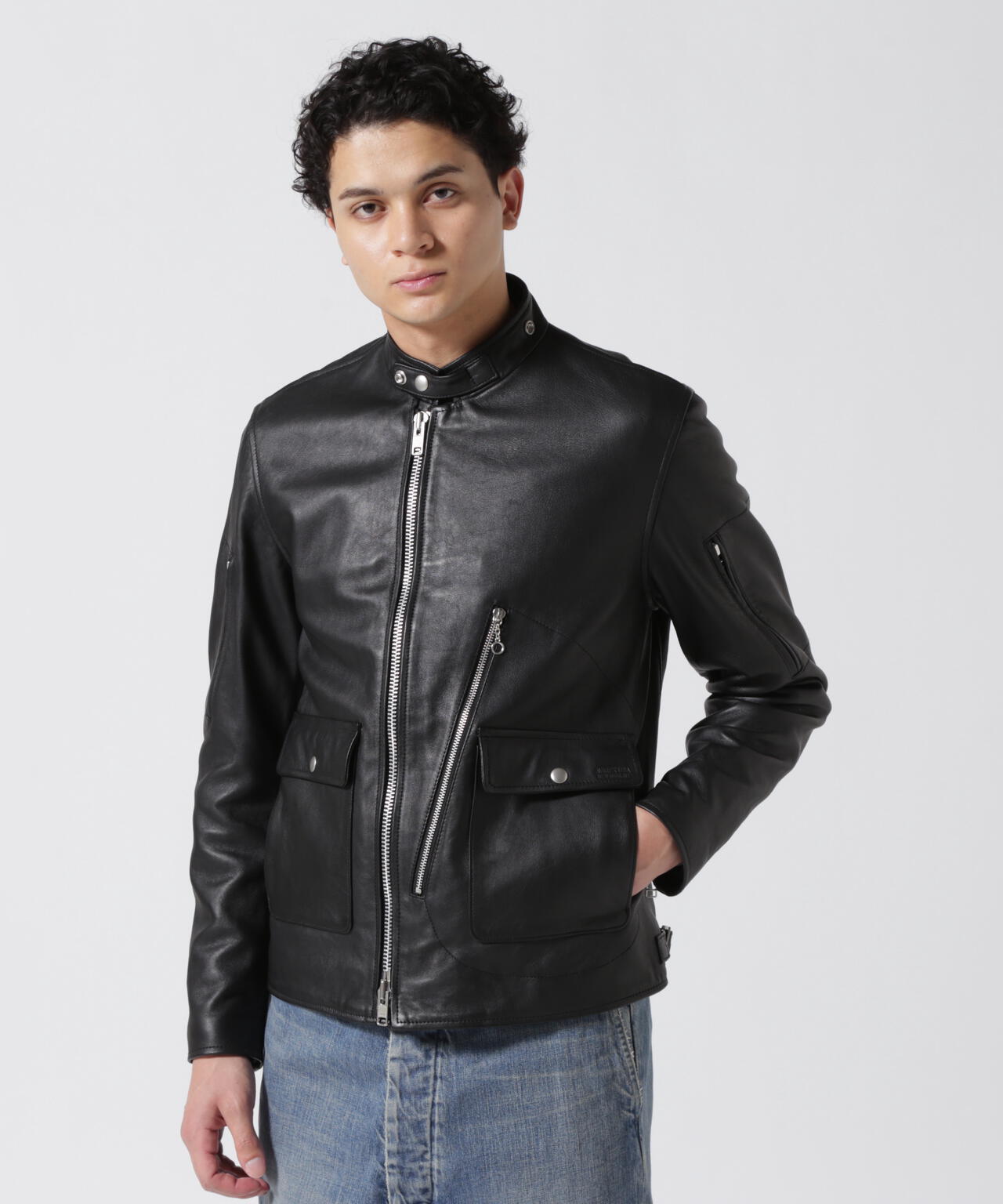 LEATHER MILITARY RIDERS JACKET/レザー ミリタリー ライダース