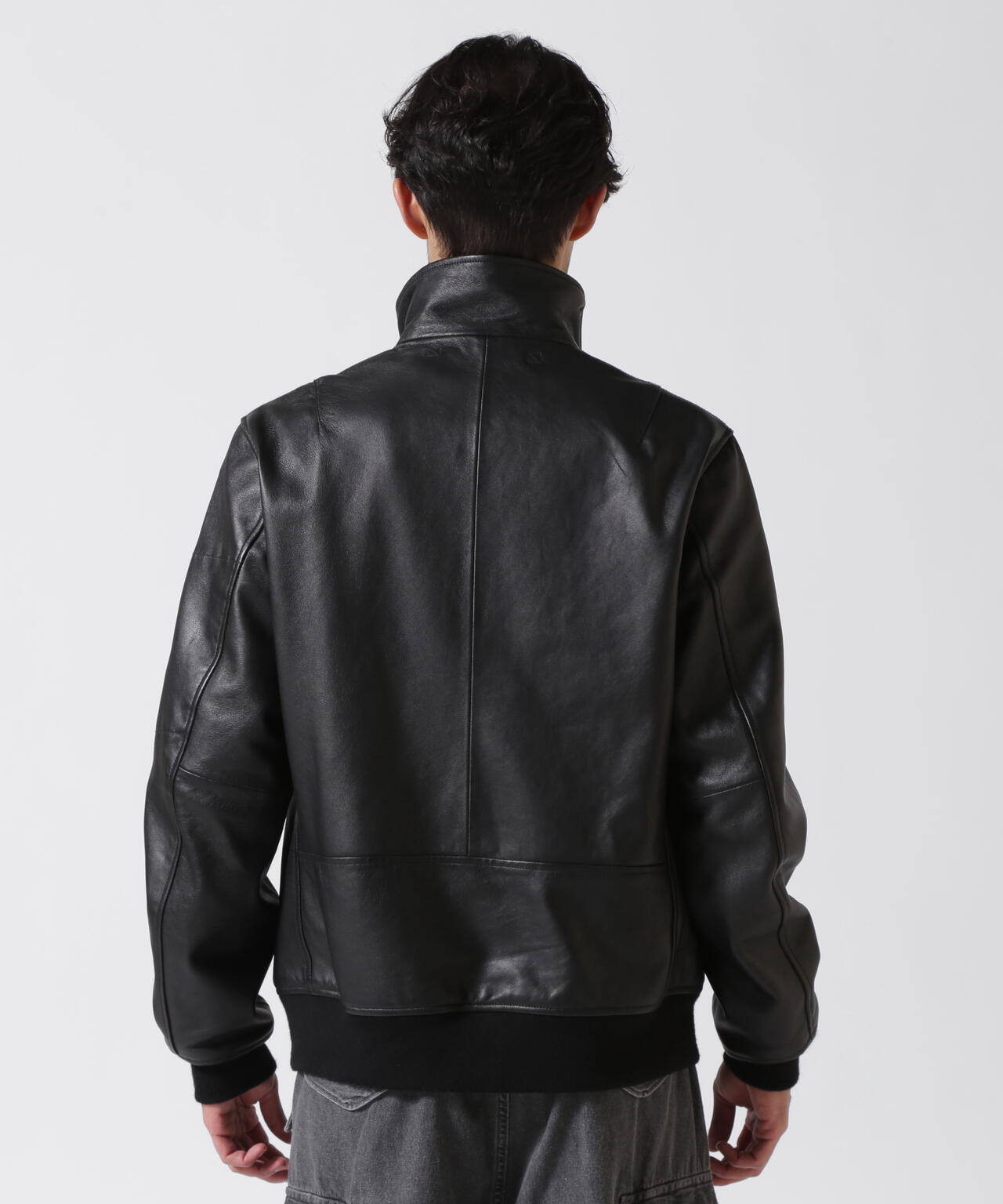 STAND LEATHER MA-1 MOD JACKET / スタンド レザー MA-1 | AVIREX