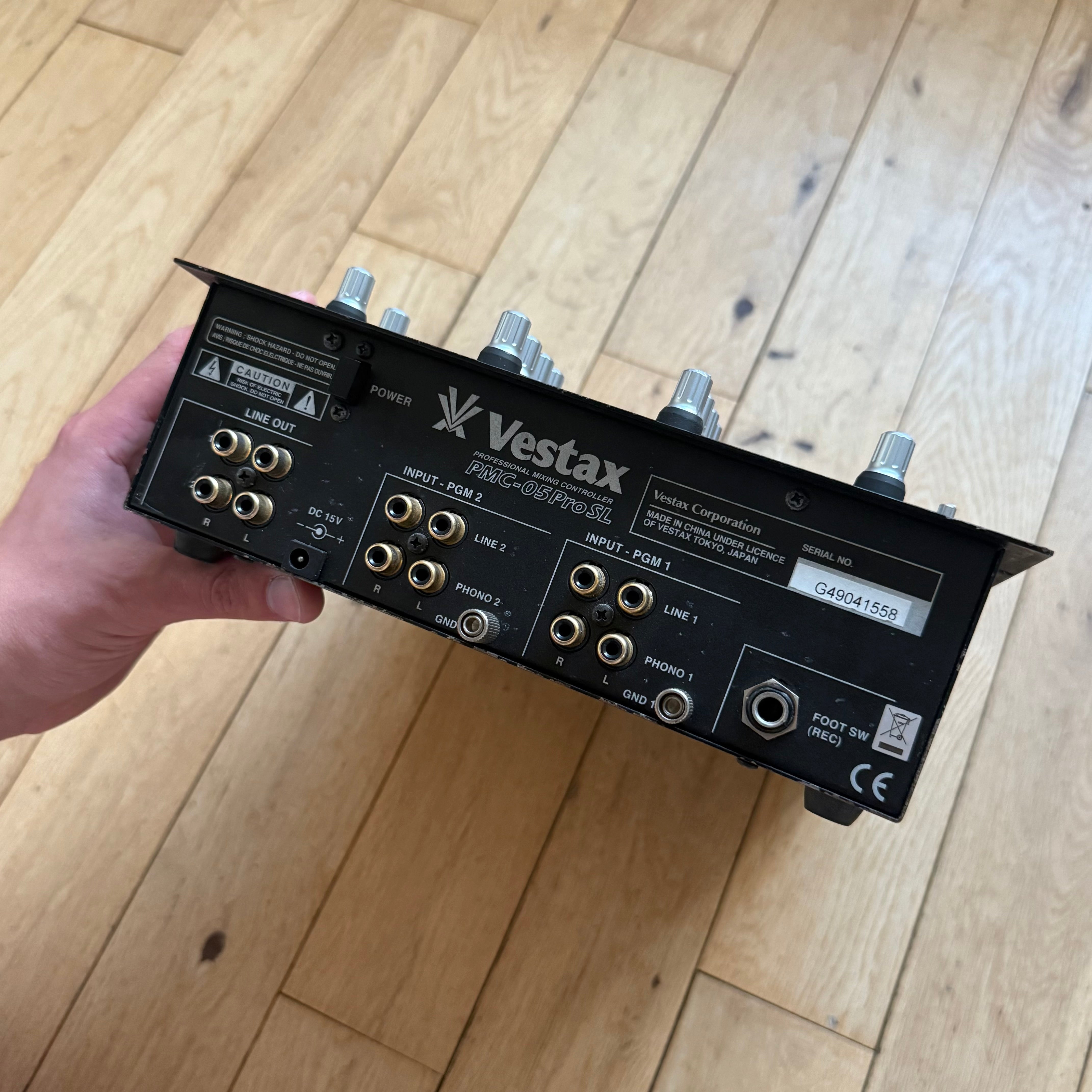 Vestax PMC-05 Pro SL Sampler Mixer | PSU & Footswitch