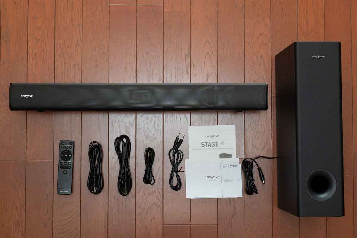 Creative Stage V2」レビュー！コスパ最強の2.1chサウンドバーを紹介！