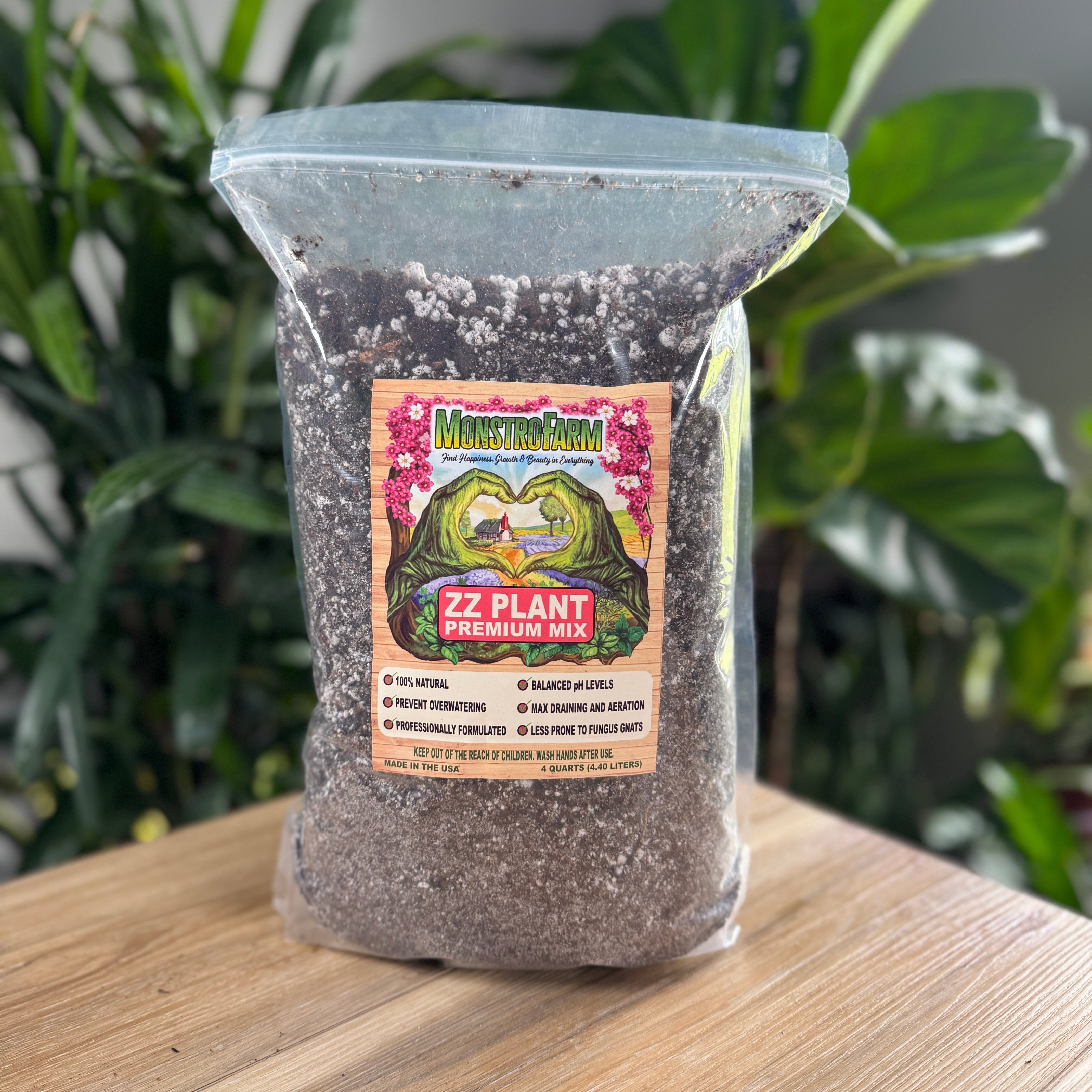 MonstroFarm ZZ Plant Potting Mix - Designed for Quick Dry-Down