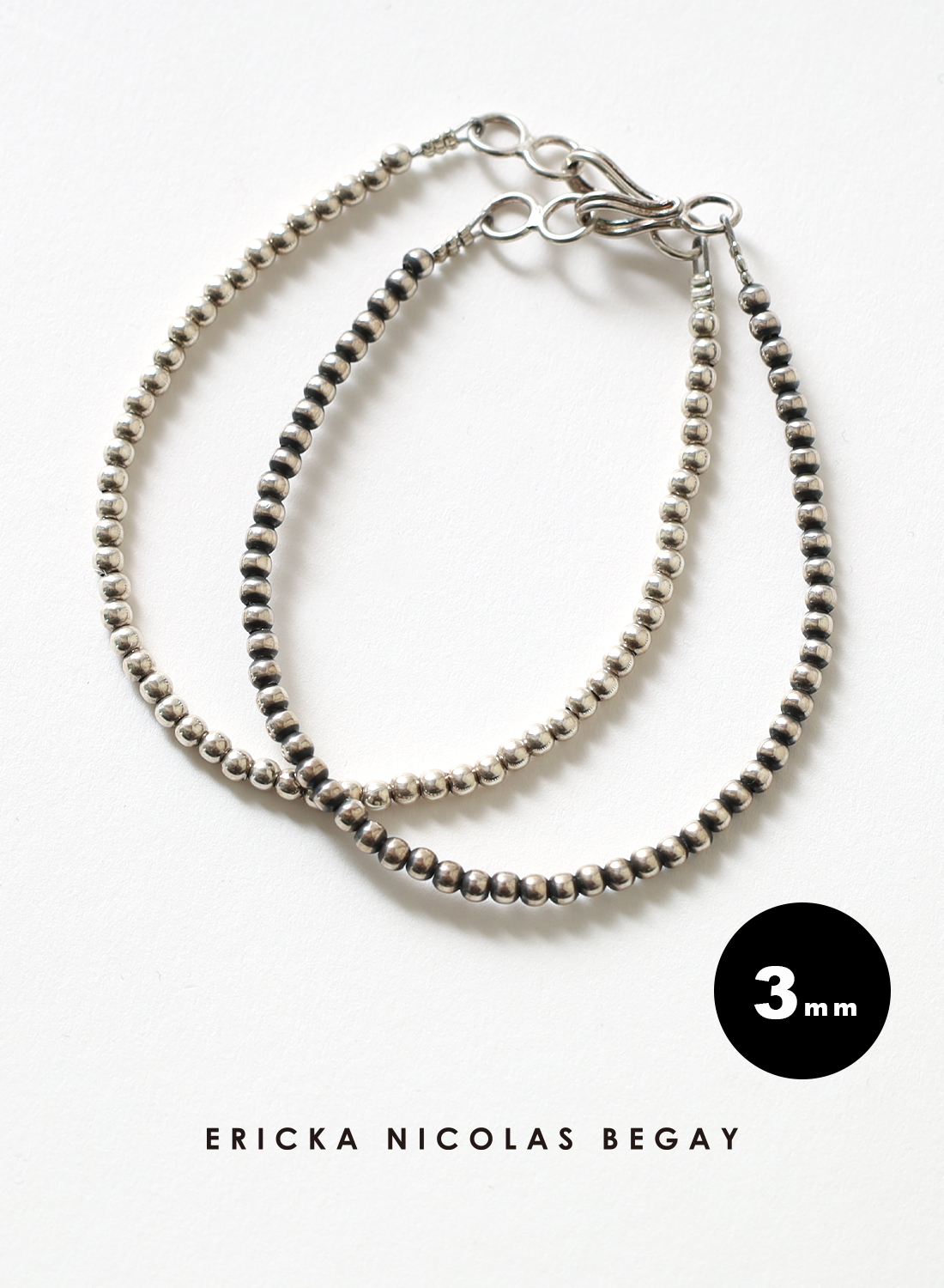 NAVAJO PEARL SILVER BRACELET 3MM|ナバホパール シルバーブレスレット