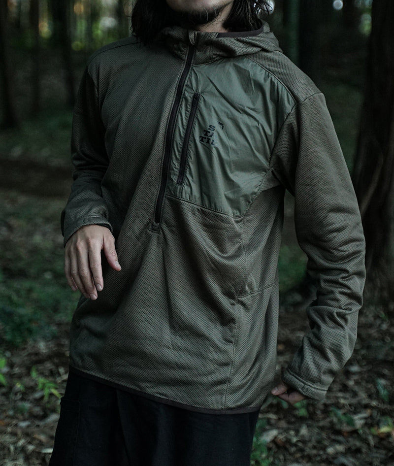 STATIC ADRIFT HALF ZIP HOODY / スタティック アドリフトハーフジップ