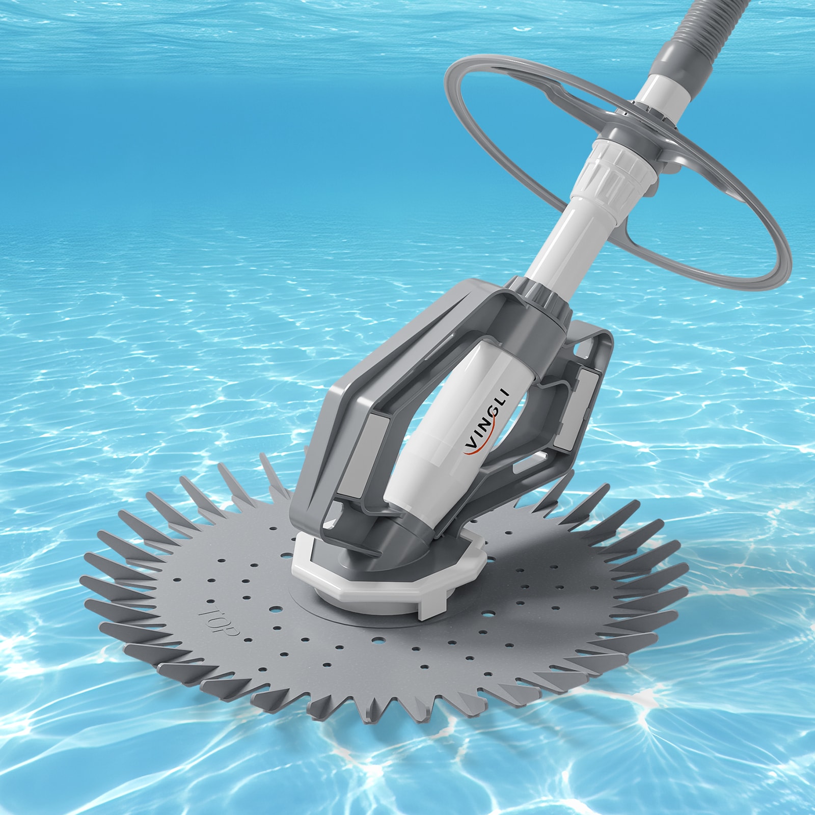 VINGLI Automatic Pool Vacuum Cleaner with with 33FT Hoses Navy