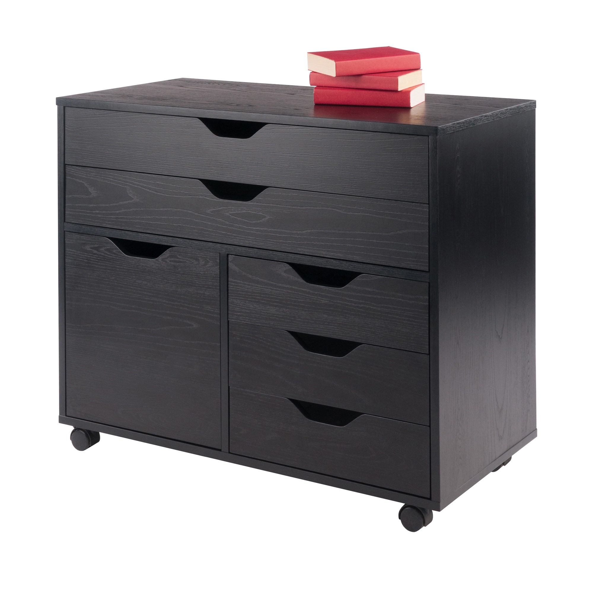 Winsome Wood Halifax Black 5-Drawer 30.71-in File Cabinet 20633 at
