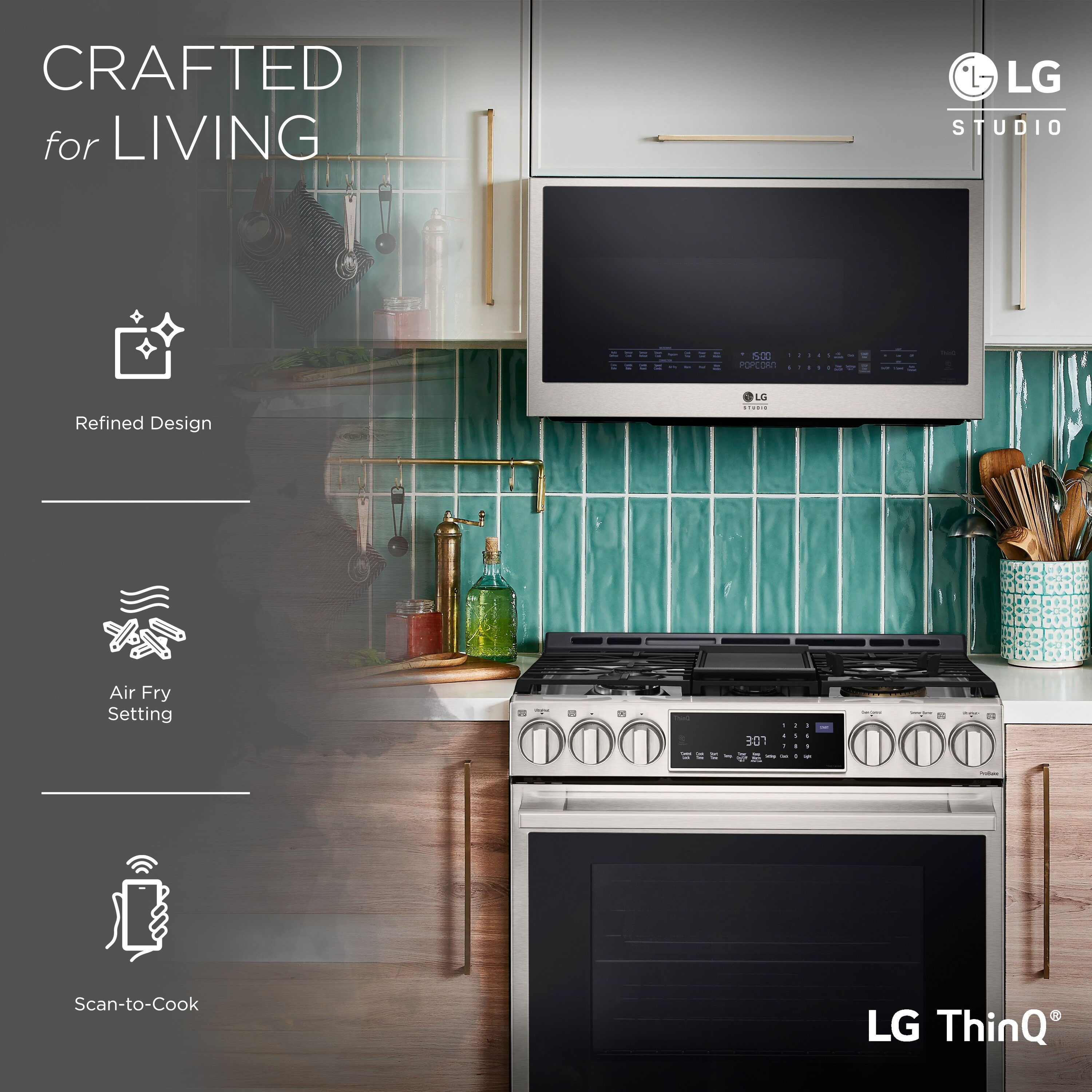 LG LG STUDIO STUDIO 1.7-cu ft Air Fry Over-the-Range Convection