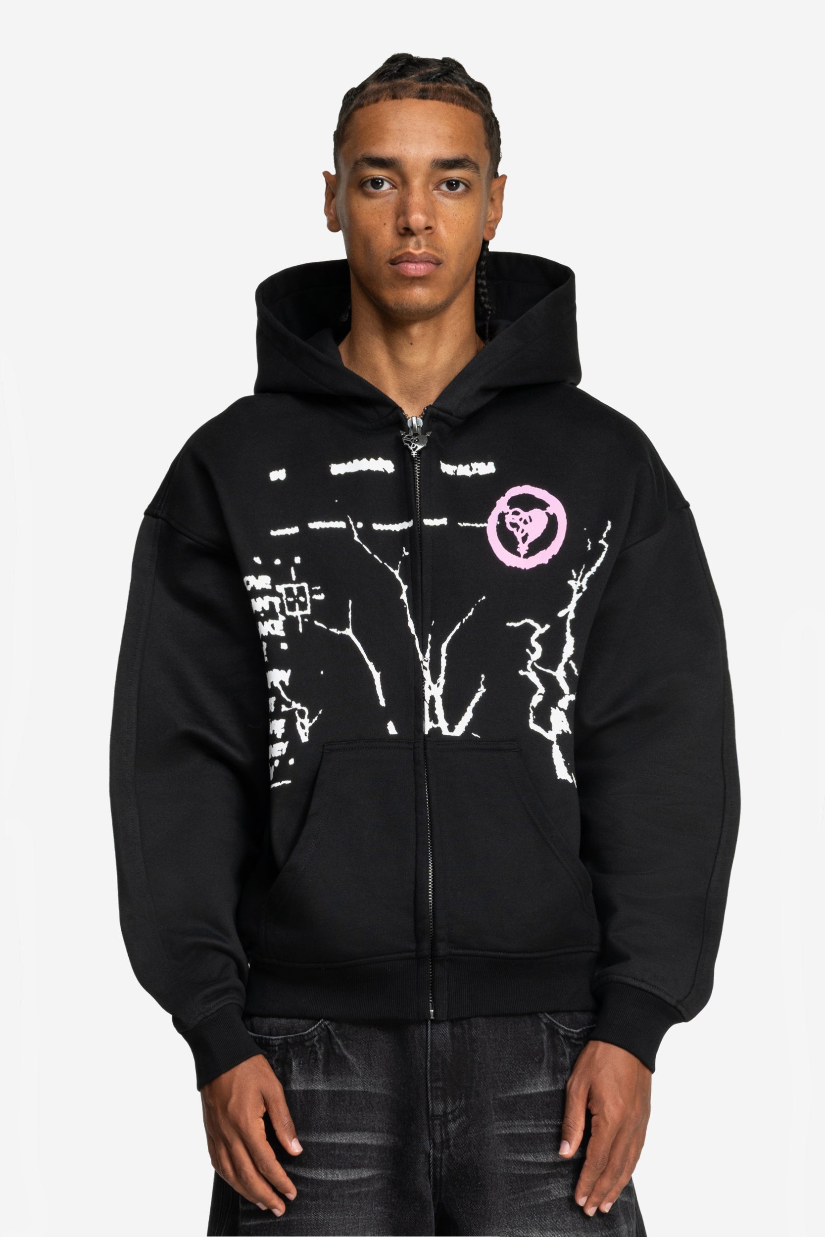 MONEY ROOTED ZIP BLACK