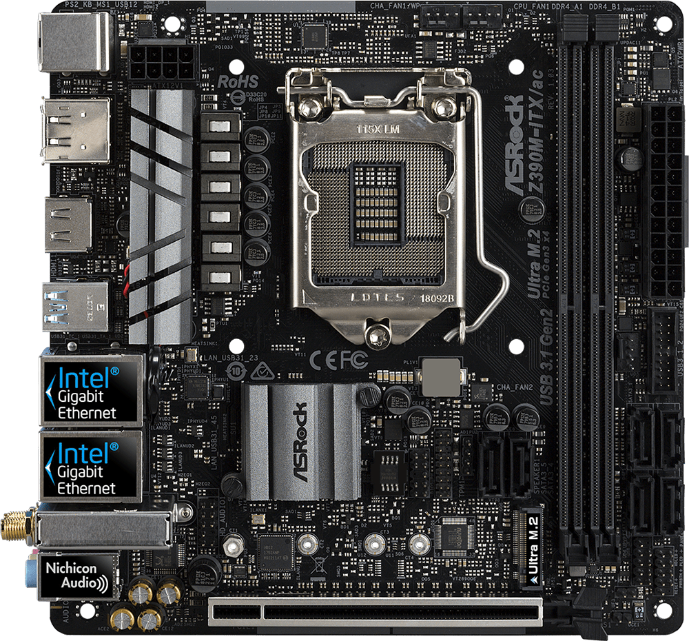 Asrock Z390M-ITX/ac - Motherboard Specifications On MotherboardDB