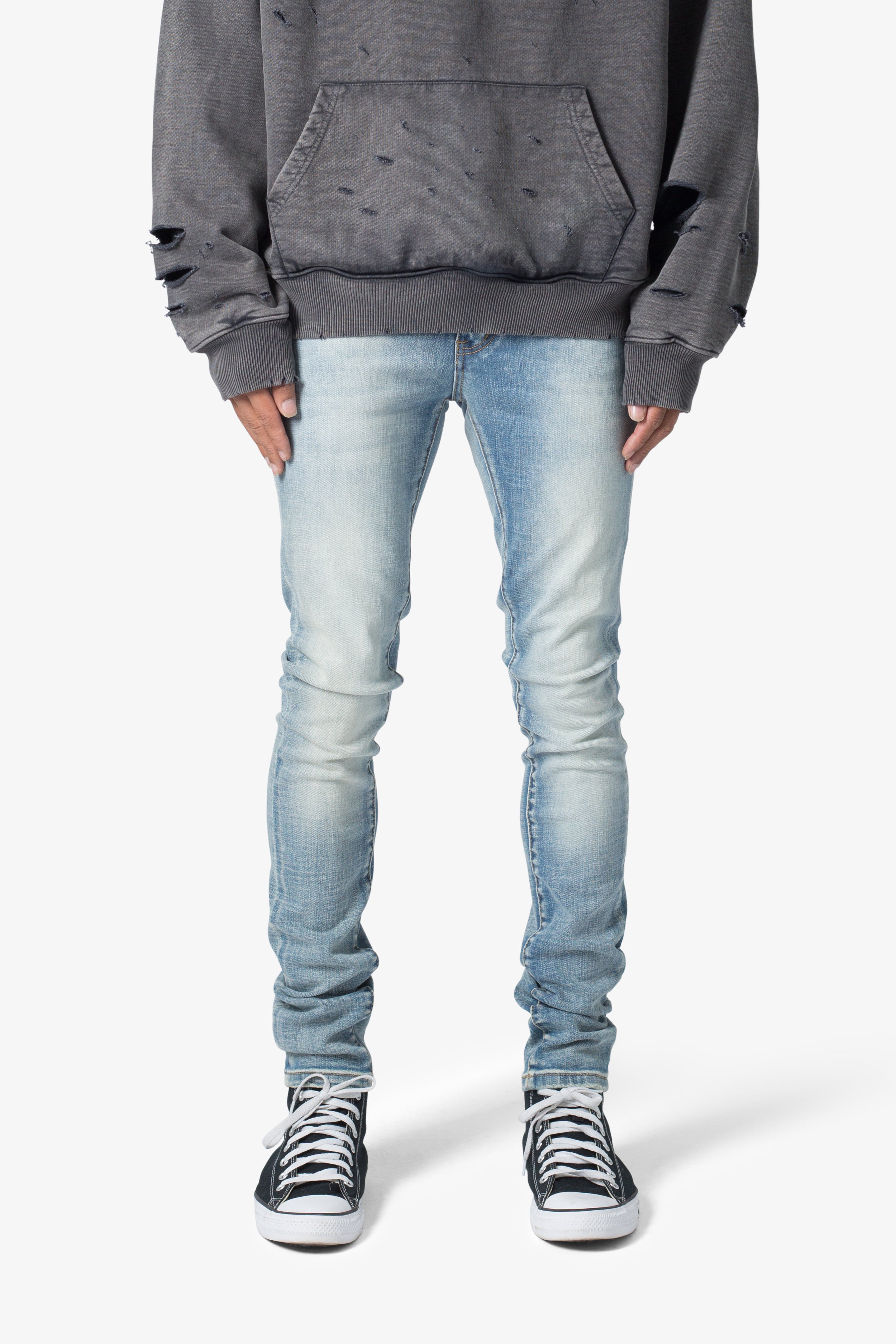 X721 Dusted Skinny Denim - 4th Day Sun Washed Blue | mnml | shop now