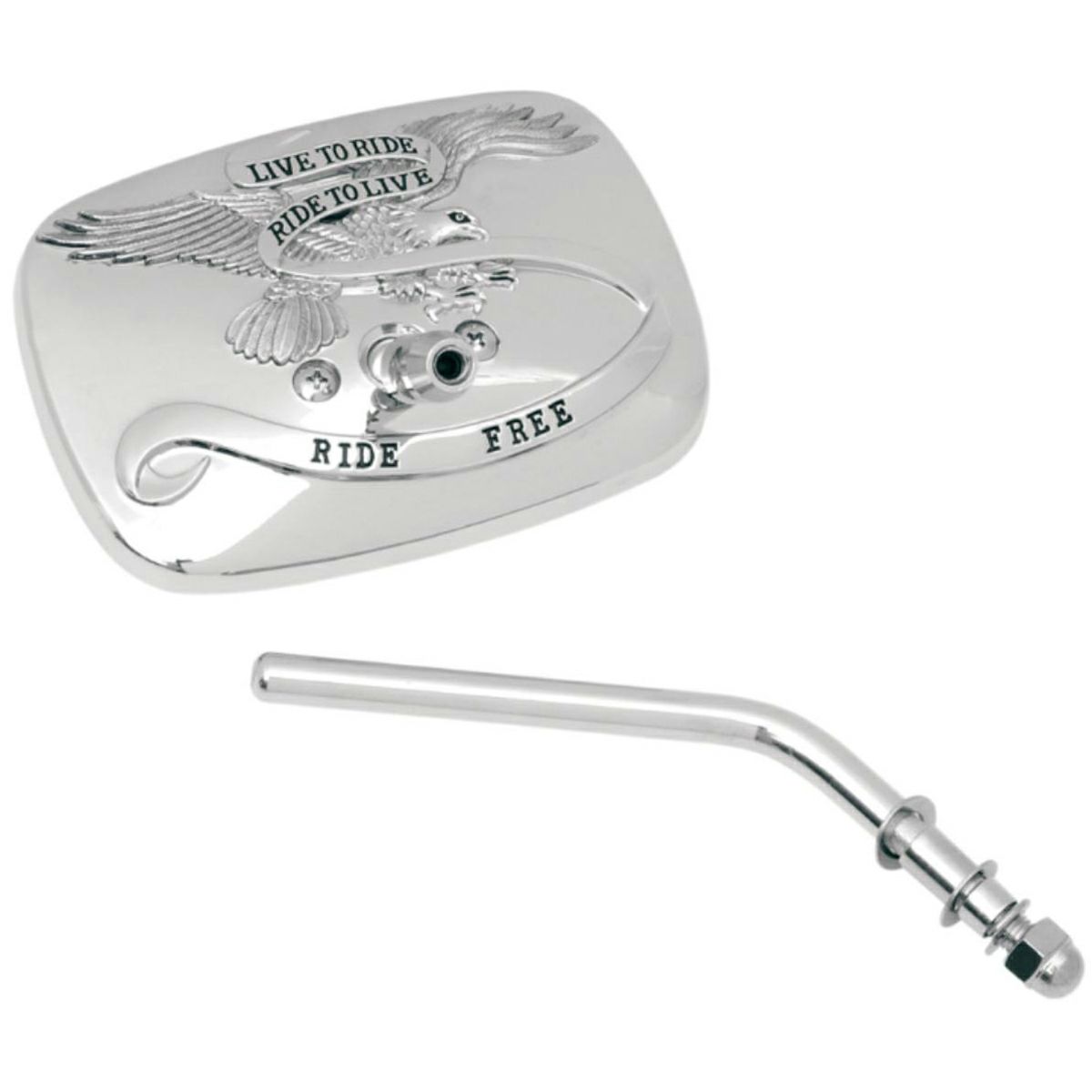 EMGO LIVE TO RIDE ミラー 右用 (クローム/ゴールド) | バイクカスタム