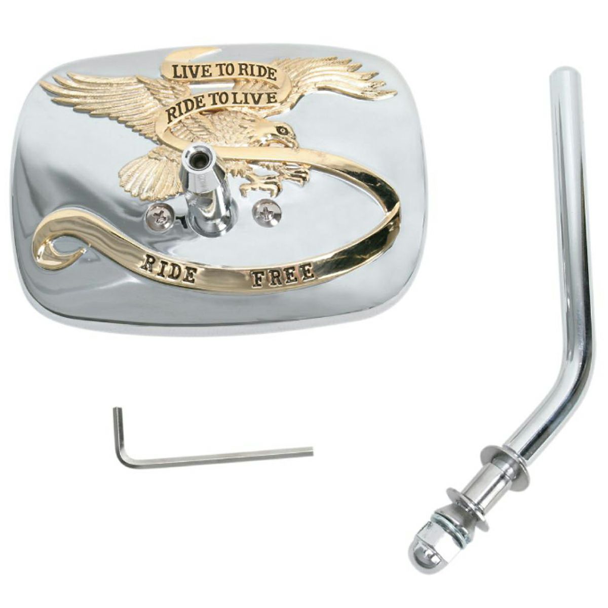 EMGO(エムゴ) LIVE to RIDEミラー 単品 クローム/ゴールド EMGO LIVE