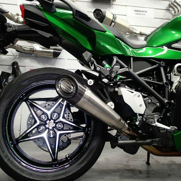 H2 SE/SX 18- チタンスリップオン カーボンエンドH2Rマフラー Vandemon