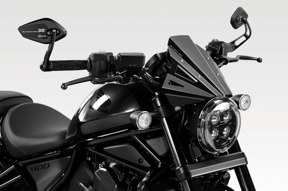 レブル1100 バーエンドミラー REVENGE SS ブラック Eマーク付き DPM