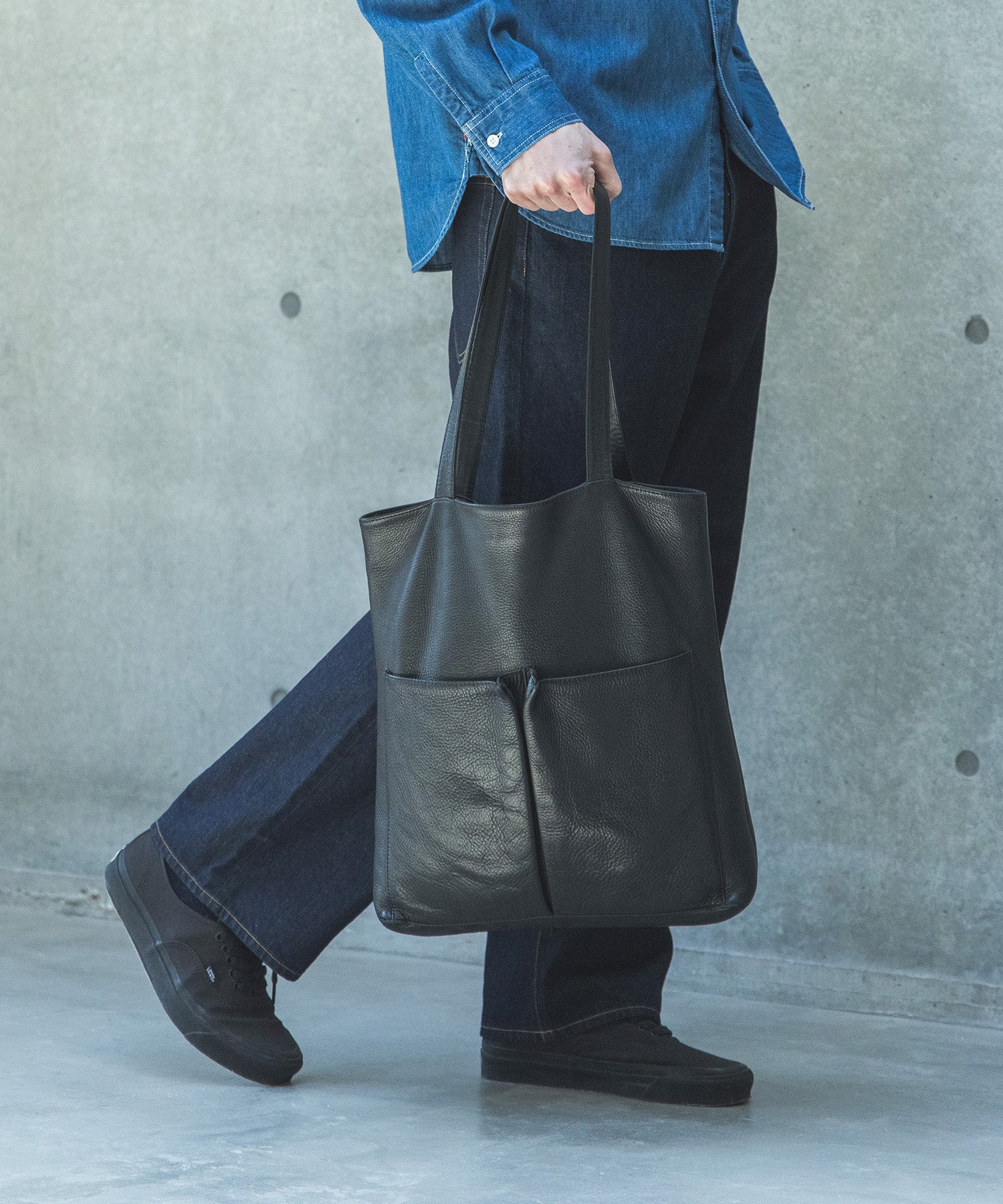 予約商品】IMPERMA-LEATHER / GUSSET POCKET TOTE BAG / ME651 – MR