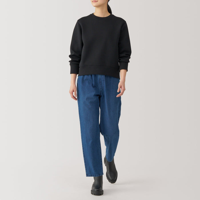 Women's Washed Denim Easy Tapered Pants | Women's Denim | MUJI Canada
