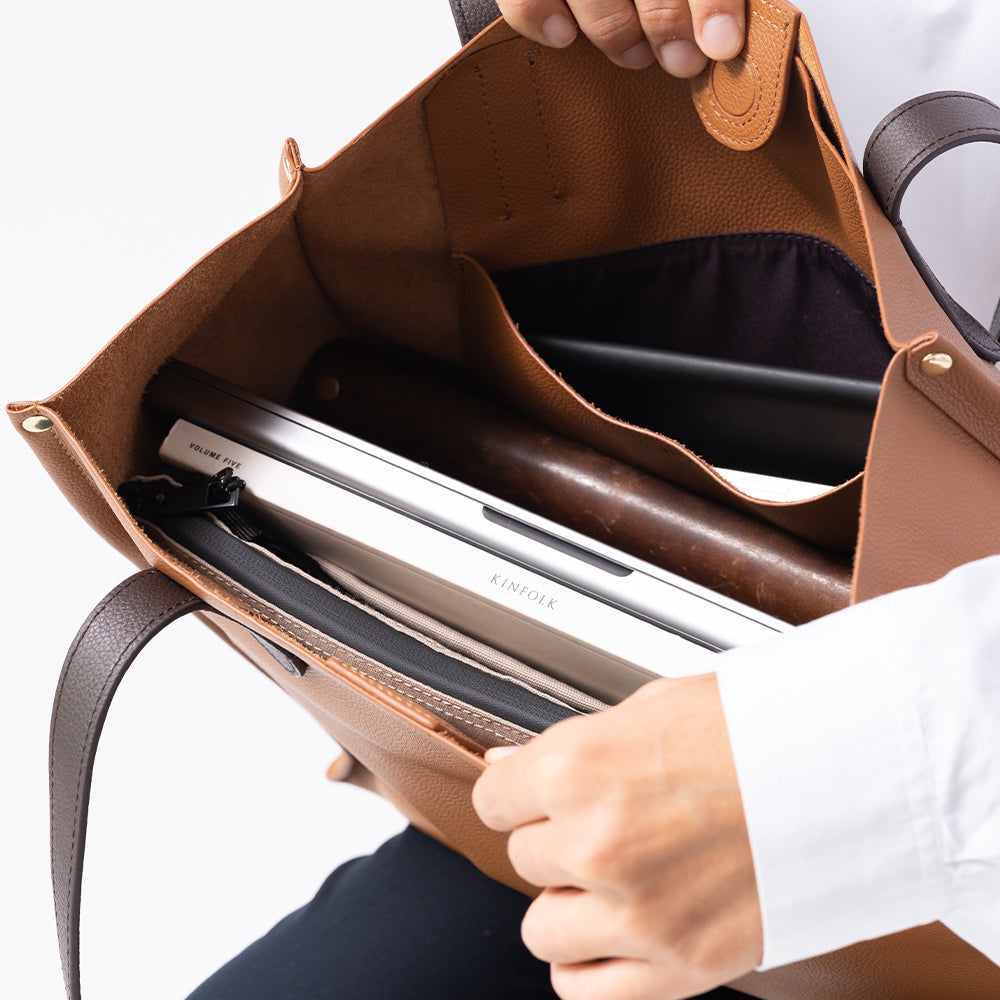 シュリンクレザー 本革 a4 大容量 トートバッグ – MURA-ムラ