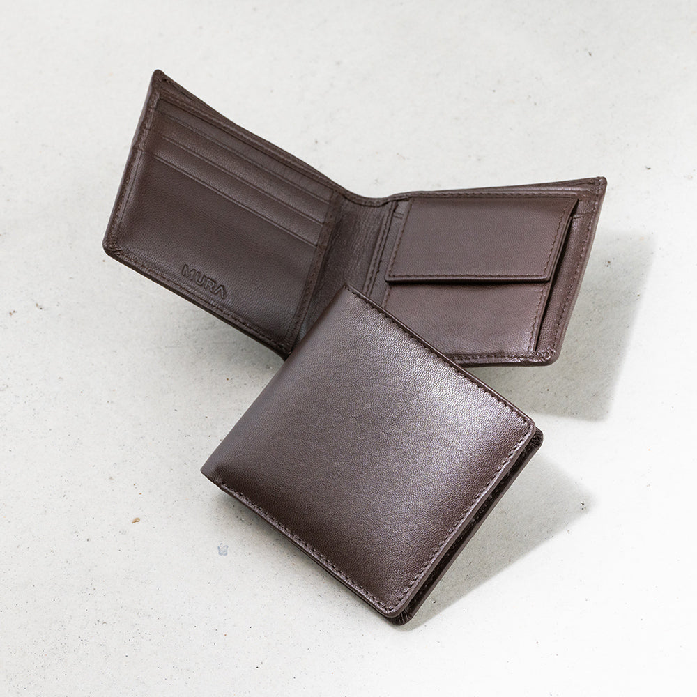 MURA 財布 メンズ 二つ折り 二つ折り財布 本革 スリム 小銭入れ