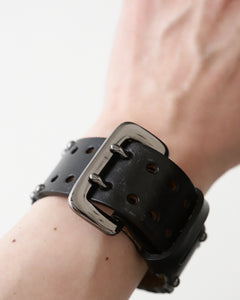 WACKO MARIA WOLF'S HEAD / STUDS LEATHER WRIST BAND（29mm） – NCNR