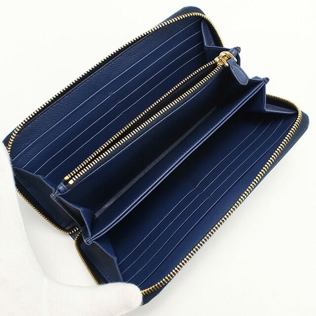 中古 プラダ 長財布ラウンドファスナー メンズ ブランド PRADA ジップ