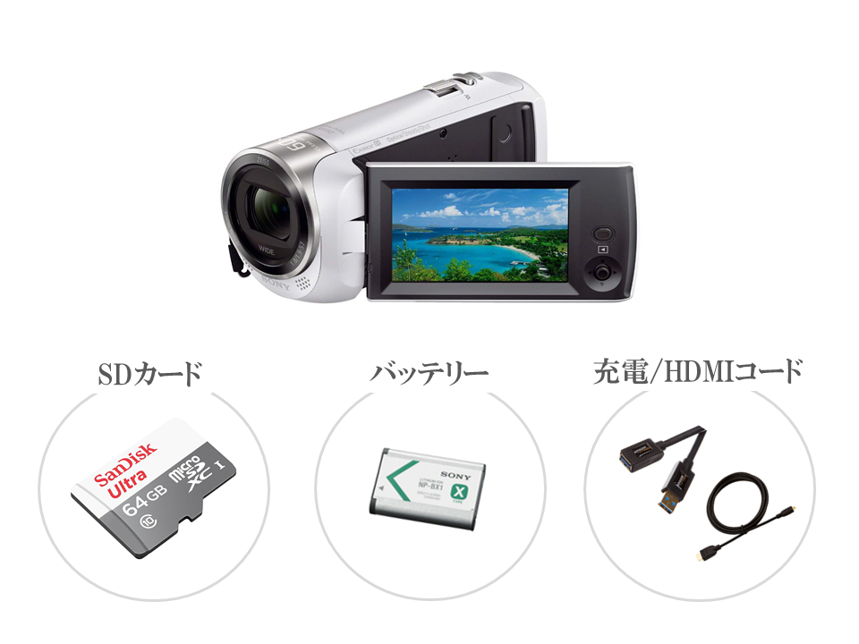 SONY HDR-CX470 ビデオカメラ＋microSDカード512MB SONY HDR-CX470