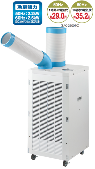 株式会社ナカトミ ｜ スポットクーラー（自動首振り） SAC-2500TC